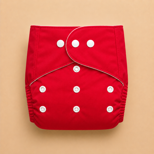 Reuseable Diaper - Solid - Red