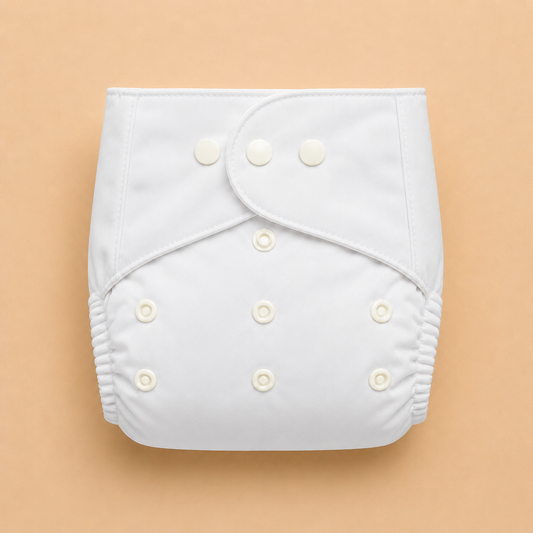 Reuseable Diaper - Solid - White