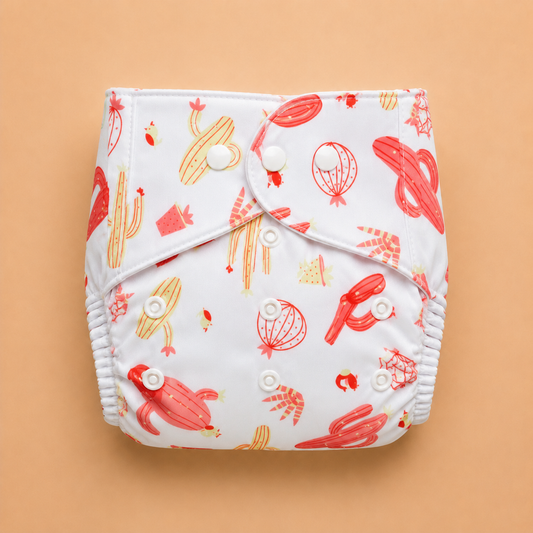 Reuseable Diaper - Printed - Cactus Breeze