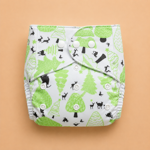 Reuseable Diaper - Printed - Forest Friends