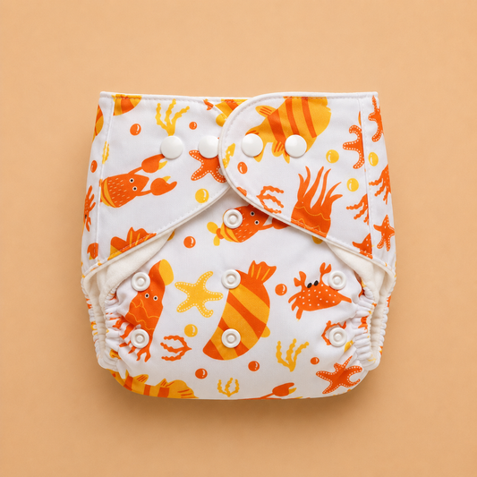 Reuseable Diaper - Printed - Ocean Explorer