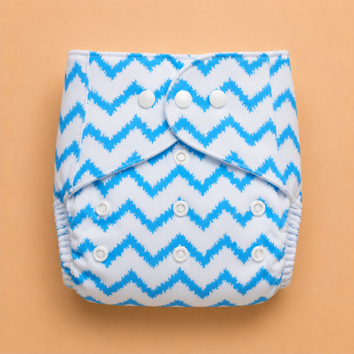 Reuseable Diaper - Printed - Blue Breeze